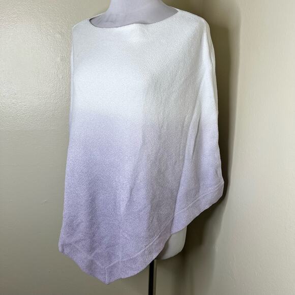 Barefoot Dreams CozyChic Ultra Lite Ocean Breeze Poncho Ombre Violet One Size - Picture 5 of 11